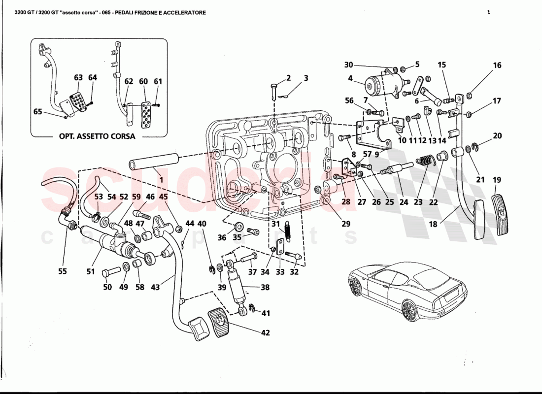 CLUTCH AND ACCELERATOR PEDALS of Maserati Maserati 3200 GT / Assetto Corsa