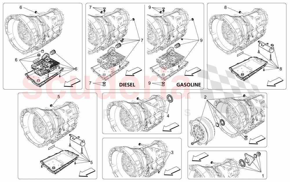 GEARBOX HOUSINGS of Maserati Maserati Ghibli (2014-2016)