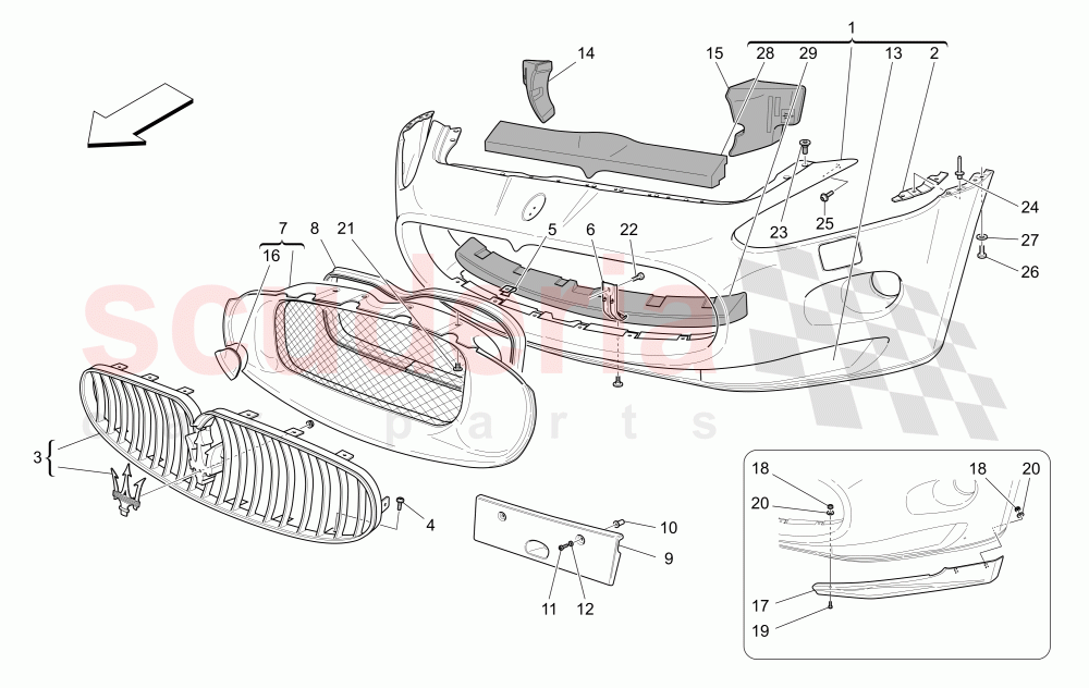 FRONT BUMPER of Maserati Maserati GranTurismo (2008-2010) S