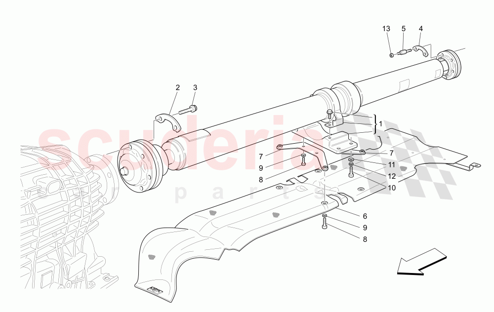 TRANSMISSION SHAFT of Maserati Maserati GranCabrio (2013+) Sport