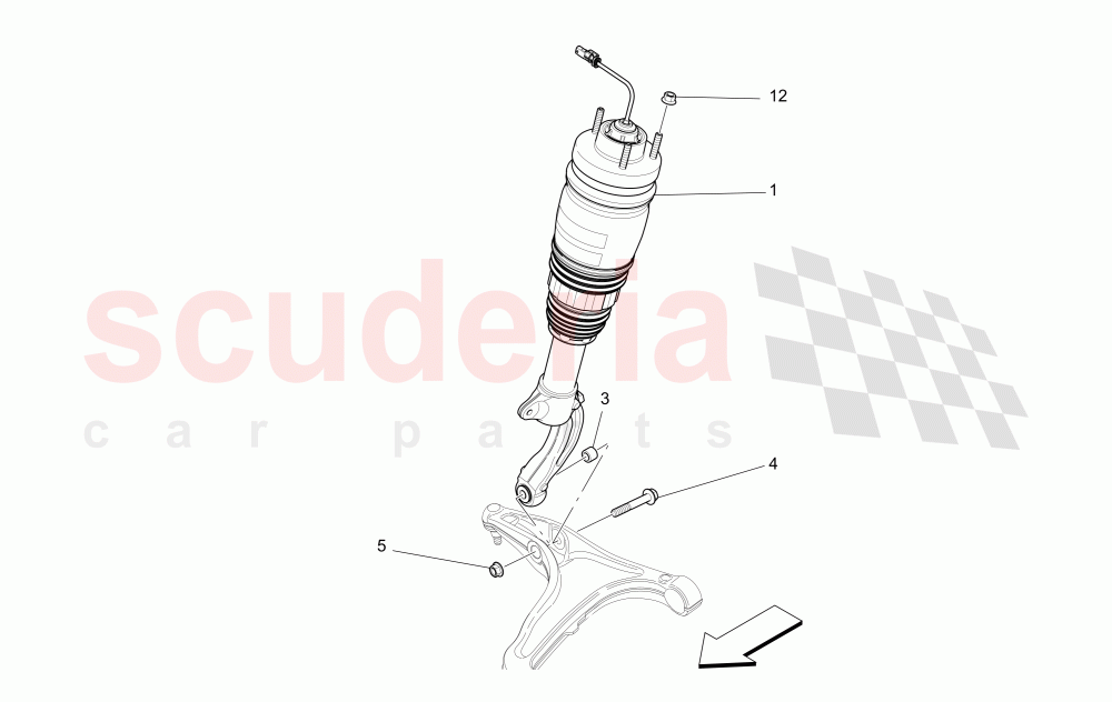 FRONT SHOCK ABSORBER DEVICES of Maserati Maserati Levante (2017+) Diesel