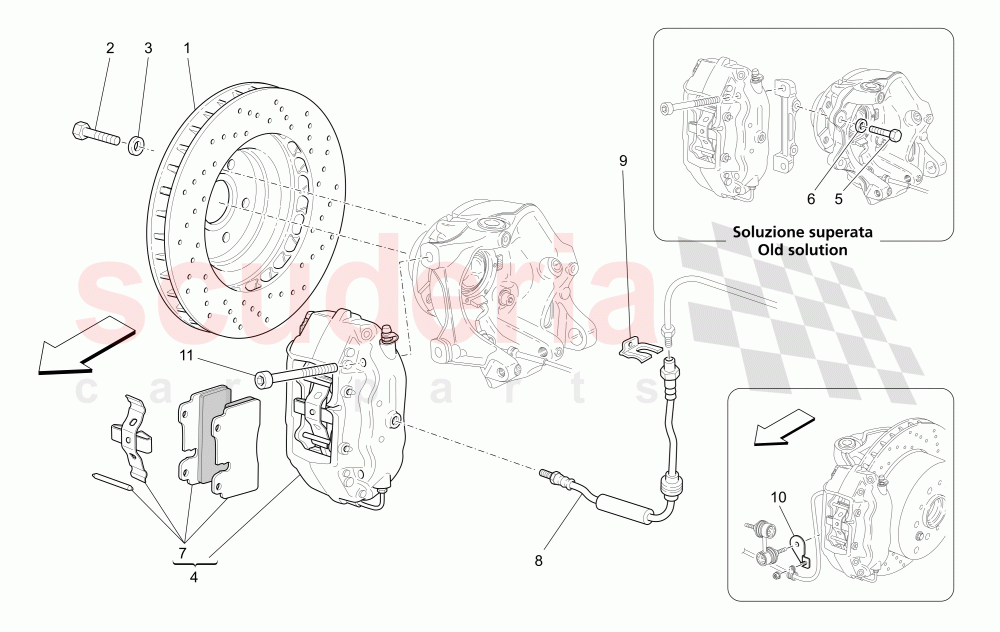 BRAKING DEVICES ON REAR WHEELS (Not available with: Special Edition) of Maserati Maserati GranTurismo (2014+) Auto