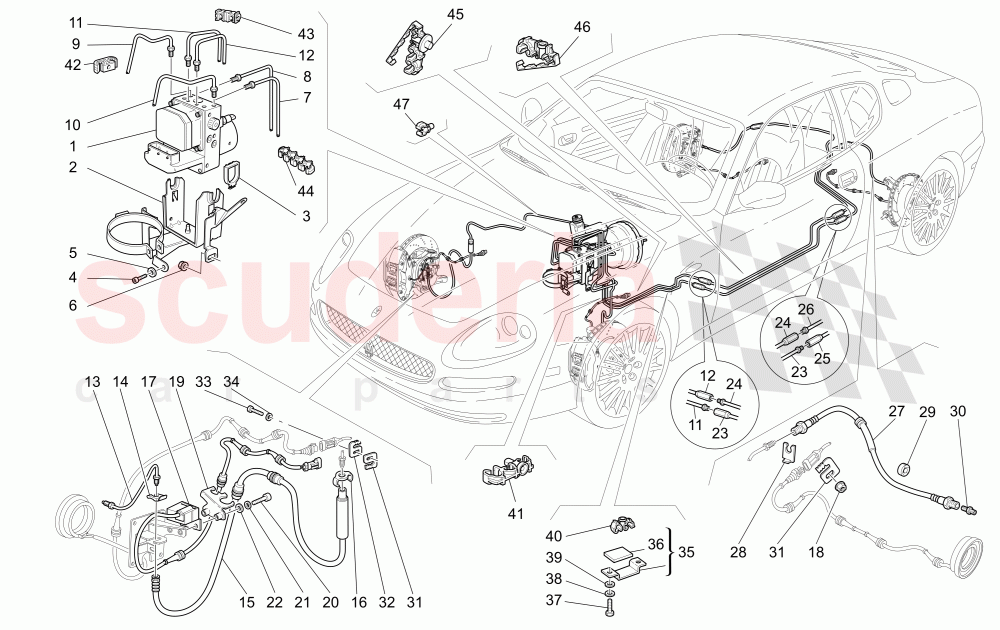 BRAKING SYSTEM of Maserati Maserati 4200 Coupe (2002-2004) GT