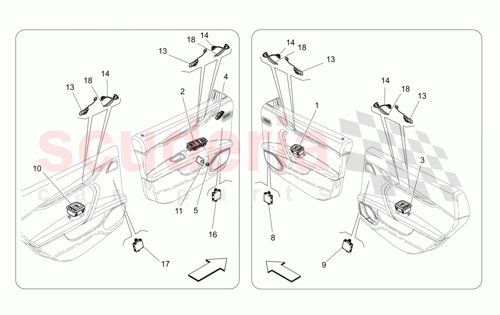 DOOR DEVICES of Maserati Maserati Ghibli (2014-2016) S Q4