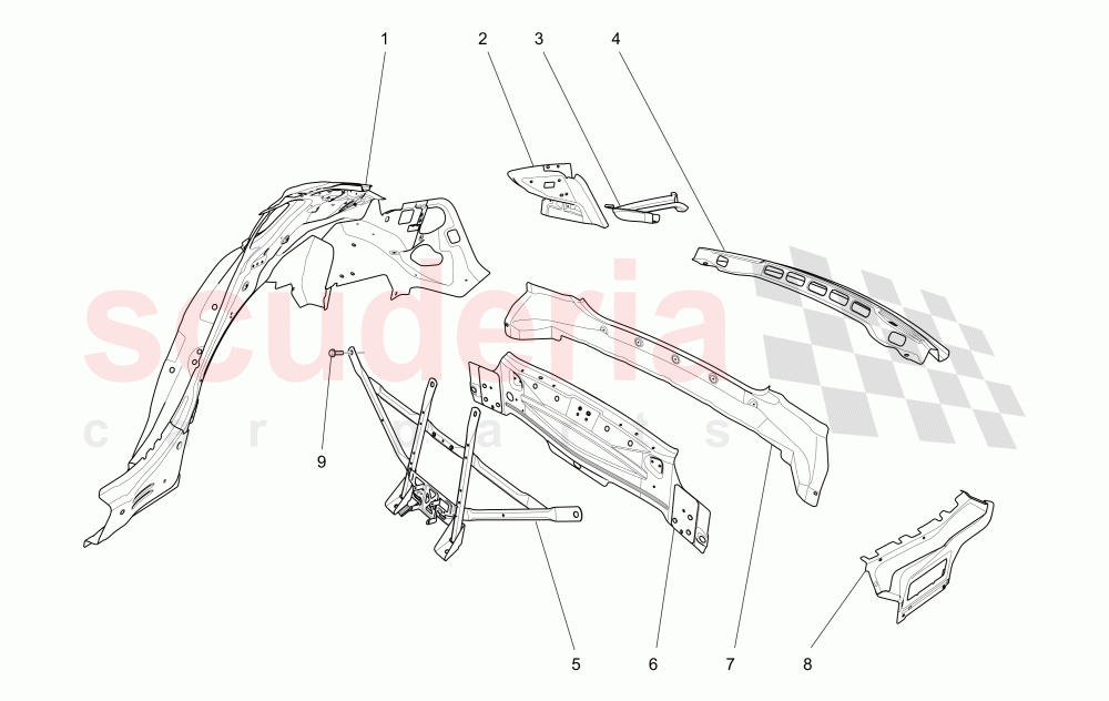 BODYWORK AND REAR OUTER TRIM PANELS of Maserati Maserati Quattroporte (2013-2016) V6 330bhp