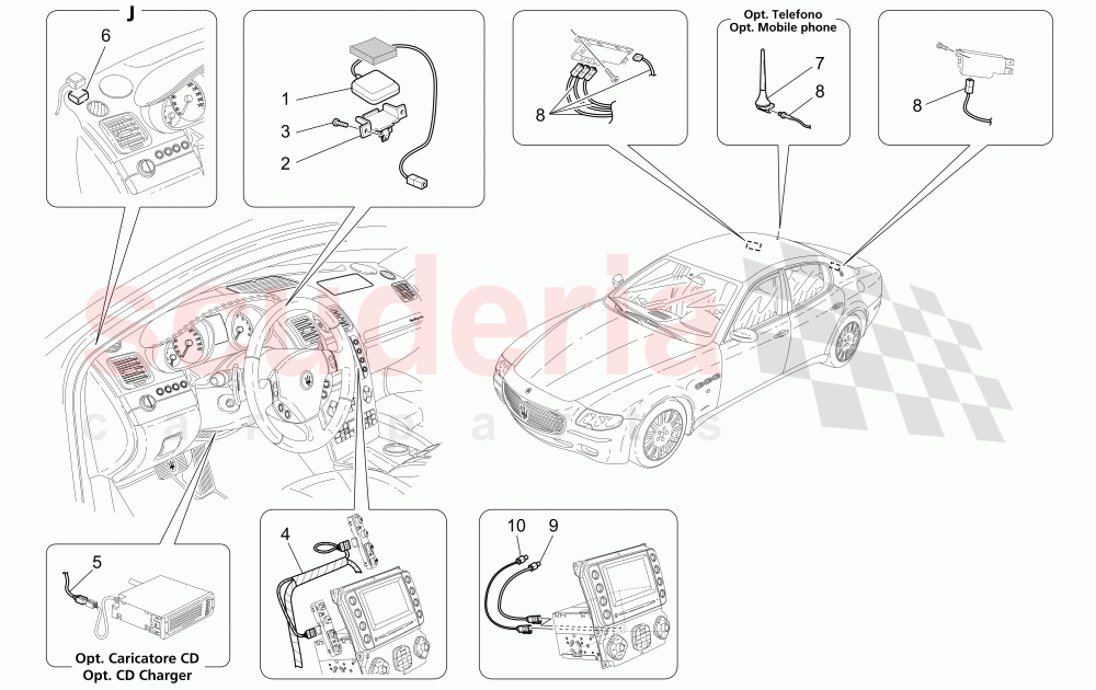 RECEPTION AND CONNECTION SYSTEM of Maserati Maserati Quattroporte (2003-2007) DuoSelect