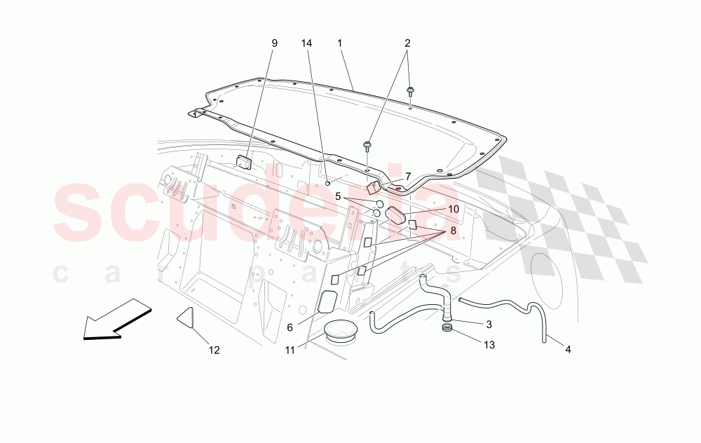 ELECTRICAL CAPOTE: TOP HOUSING of Maserati Maserati GranCabrio (2016+) MC Centennial