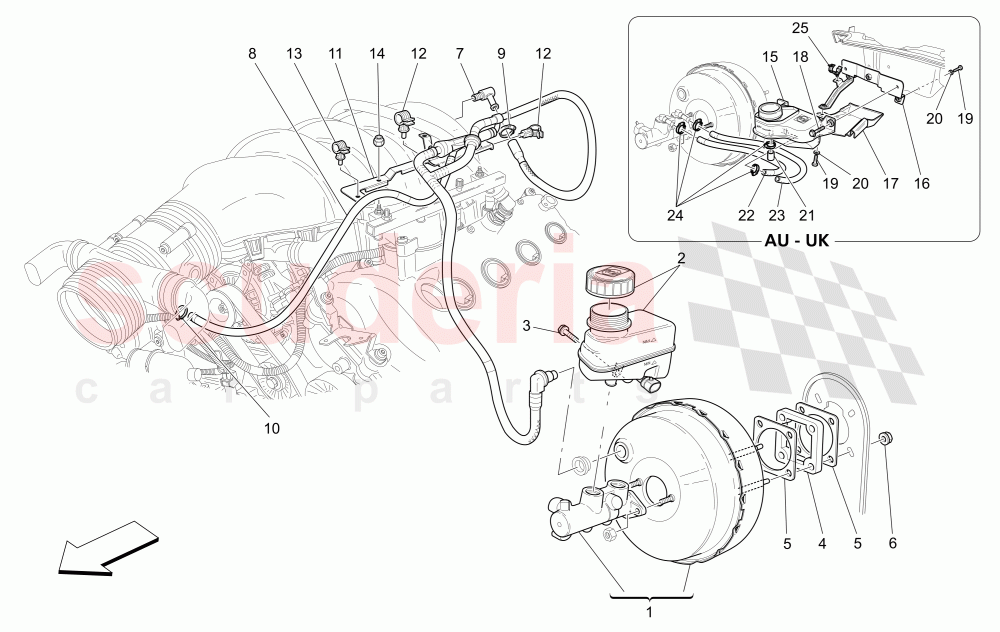 BRAKE SERVO SYSTEM of Maserati Maserati GranCabrio (2010-2012)