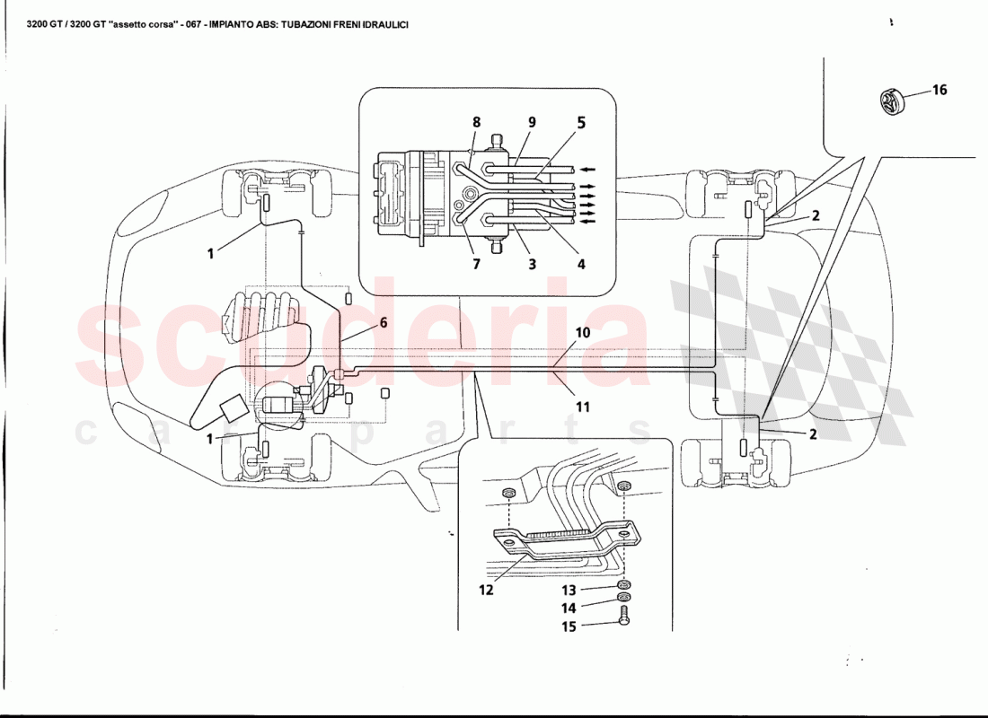 ABS SYSTEM: HYDRAULIC BRAKE LINES of Maserati Maserati 3200 GT / Assetto Corsa