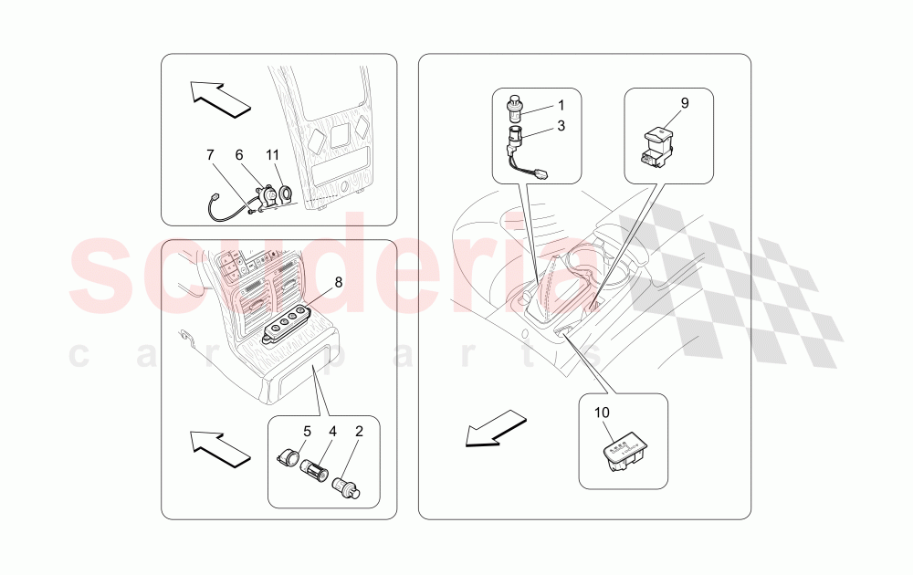 CENTRE CONSOLE DEVICES of Maserati Maserati Quattroporte (2008-2012) S 4.7