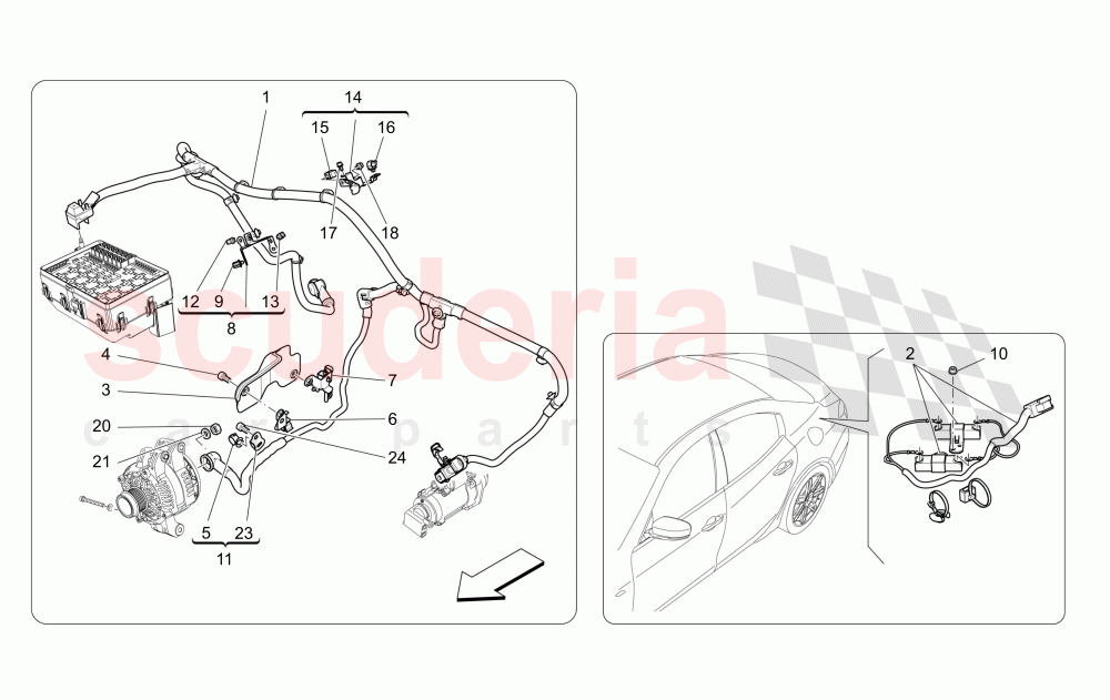 MAIN WIRING of Maserati Maserati Ghibli (2014-2016) S Q4