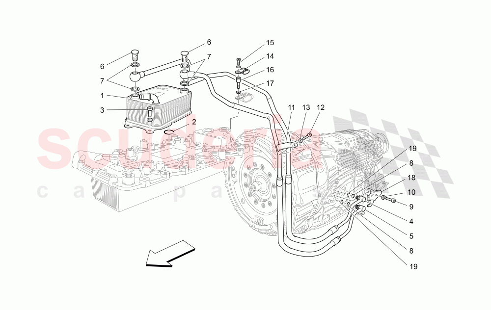 LUBRICATION AND GEARBOX OIL COOLING of Maserati Maserati GranCabrio (2017+) Special Edition