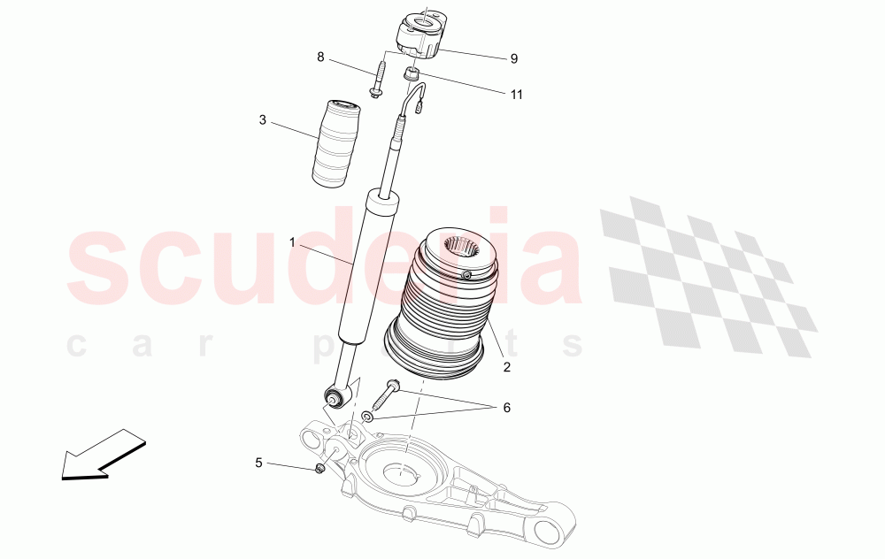 REAR SHOCK ABSORBER DEVICES of Maserati Maserati Levante (2017+)