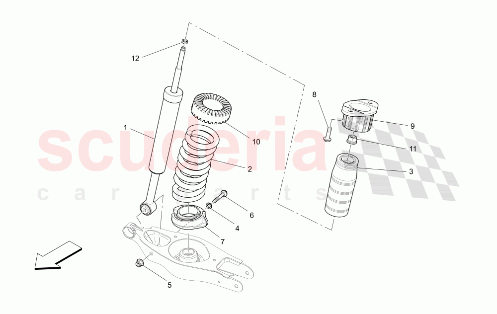 REAR SHOCK ABSORBER DEVICES of Maserati Maserati Ghibli (2014-2016) S