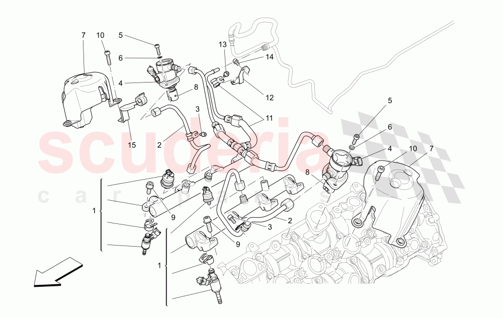 FUEL PUMPS AND CONNECTION LINES of Maserati Maserati Quattroporte (2013+) GTS