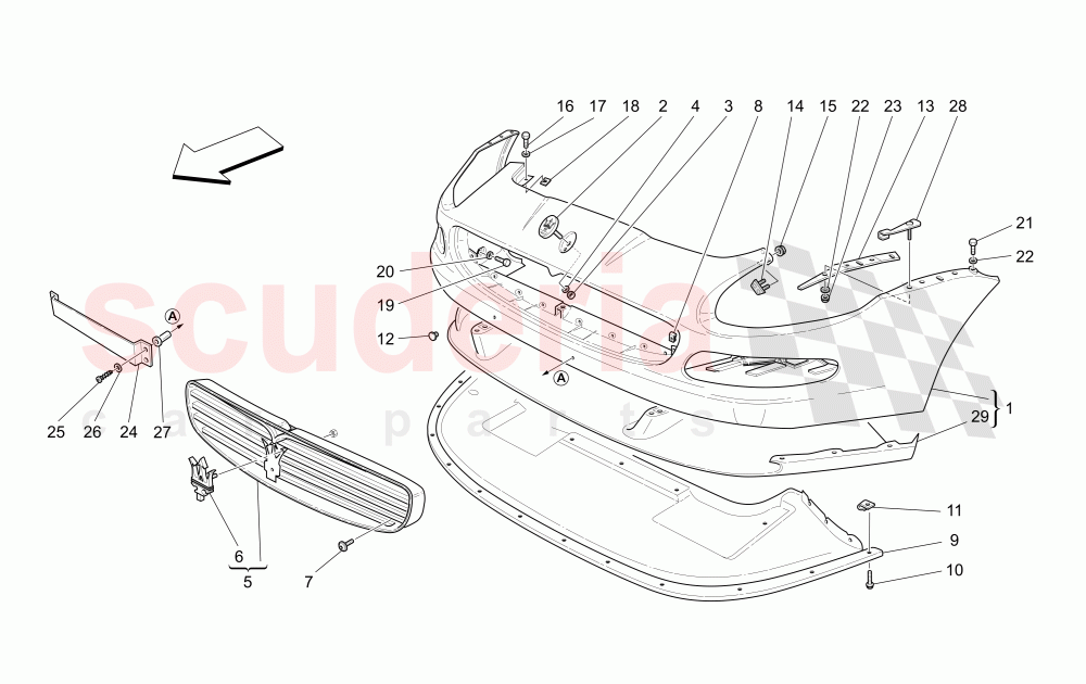 FRONT BUMPER of Maserati Maserati 4200 Coupe (2005-2007) GT