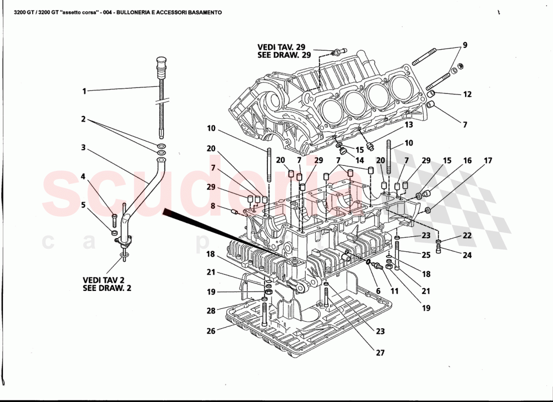 FASTENINGS AND BLOCK ACCESSORIES of Maserati Maserati 3200 GT / Assetto Corsa