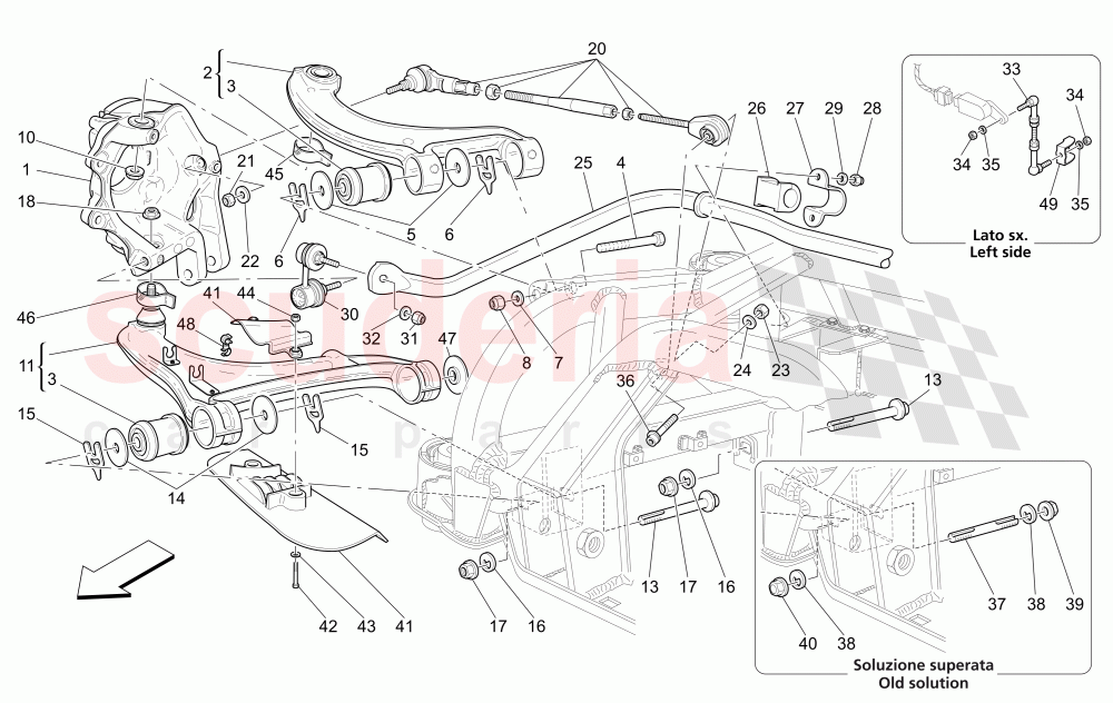 REAR SUSPENSION of Maserati Maserati Quattroporte (2008-2012) S 4.7