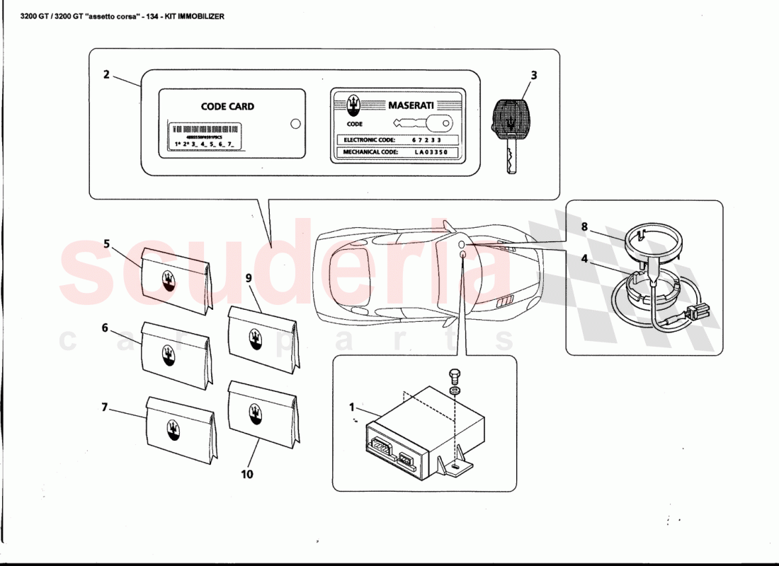 KIT IMMOBILIZER of Maserati Maserati 3200 GT / Assetto Corsa