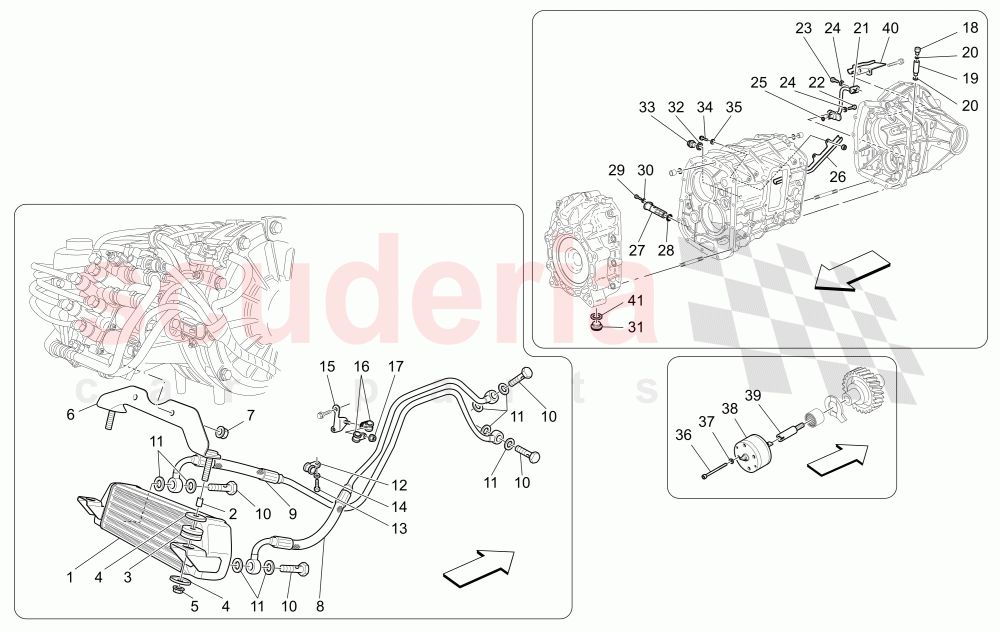 LUBRICATION AND GEARBOX OIL COOLING of Maserati Maserati GranTurismo (2012-2016) Sport CC