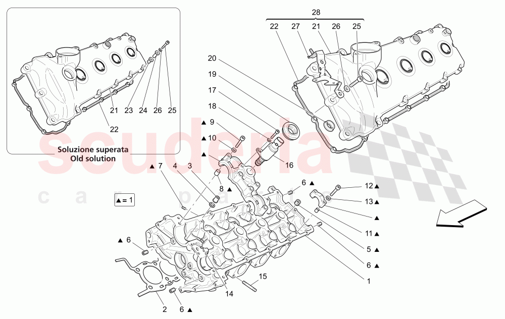 LH CYLINDER HEAD of Maserati Maserati GranTurismo (2012-2016) Sport Auto