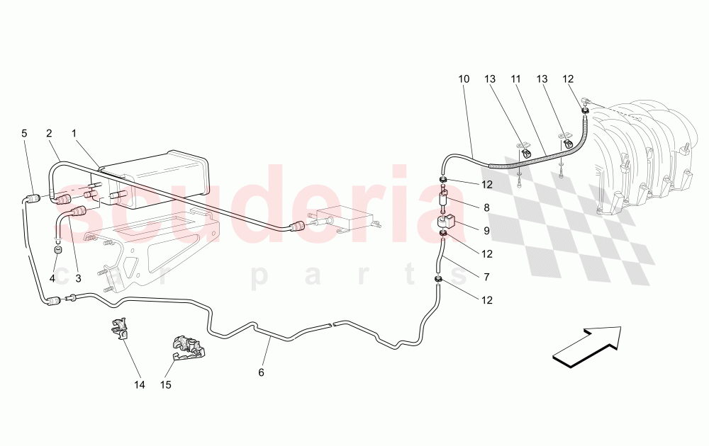 ANTIEVAPORATION SYSTEM of Maserati Maserati GranSport Coupe (2005-2007)