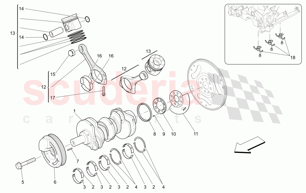 CRANK MECHANISM of Maserati Maserati Levante (2017+) Diesel