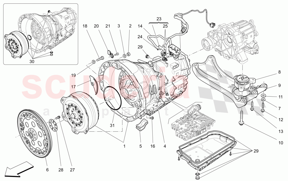 GEARBOX HOUSINGS of Maserati Maserati Quattroporte (2017+) S Q4