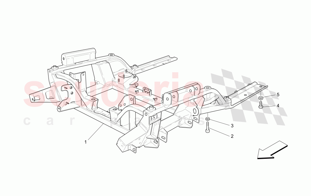 FRONT UNDERCHASSIS of Maserati Maserati Quattroporte (2003-2007) DuoSelect