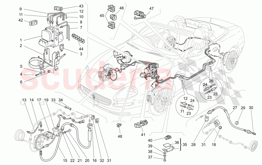 BRAKING SYSTEM of Maserati Maserati 4200 Spyder (2005-2007) GT