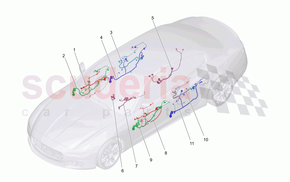 MAIN WIRING of Maserati Maserati Quattroporte (2013-2016) V6 330bhp