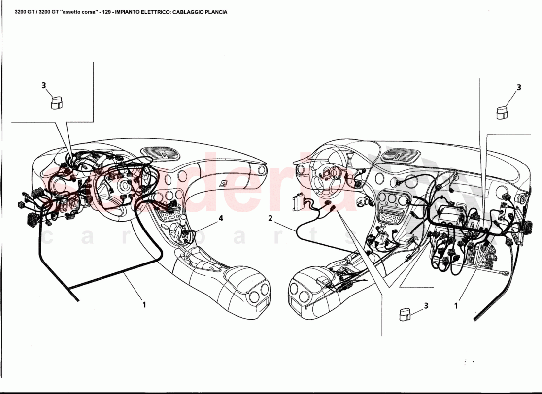 ELECTRICAL SYSTEM: DASHBOARD HARNESS of Maserati Maserati 3200 GT / Assetto Corsa