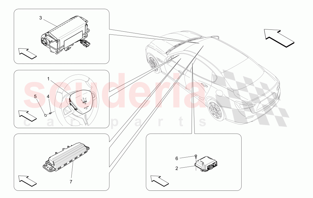 FRONT AIRBAG SYSTEM of Maserati Maserati Ghibli (2014-2016)