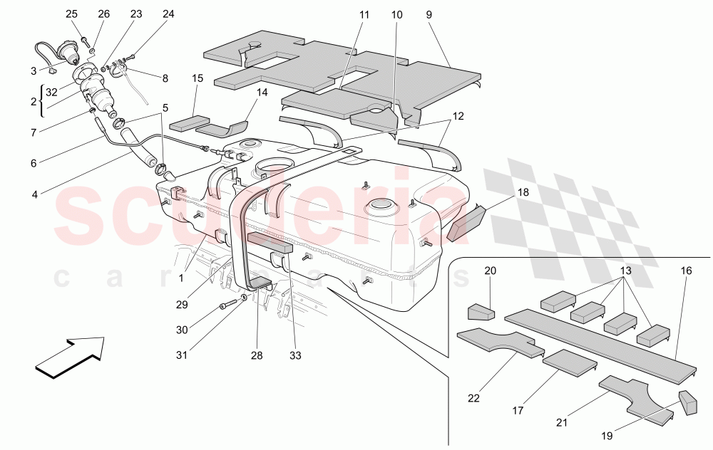 FUEL TANK of Maserati Maserati GranCabrio (2013-2015) MC