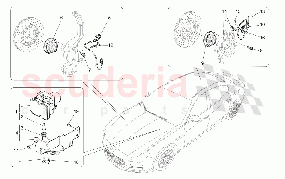 BRAKING CONTROL SYSTEMS of Maserati Maserati Quattroporte (2013-2016) V6 330bhp