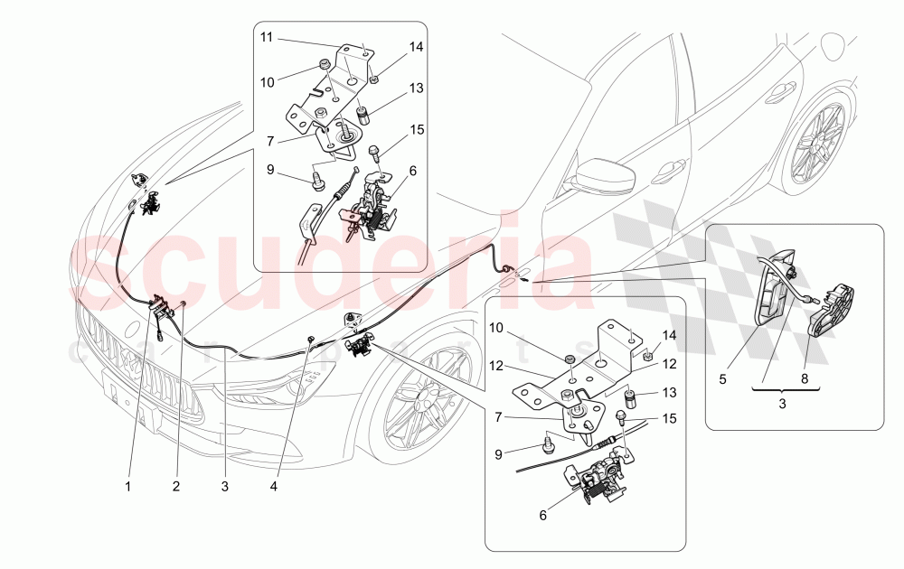 FRONT LID OPENING BUTTON of Maserati Maserati Ghibli (2017+) S Q4