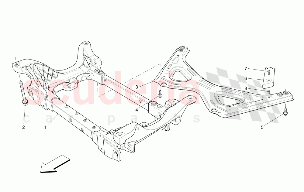 FRONT UNDERCHASSIS of Maserati Maserati Ghibli (2017+) Diesel