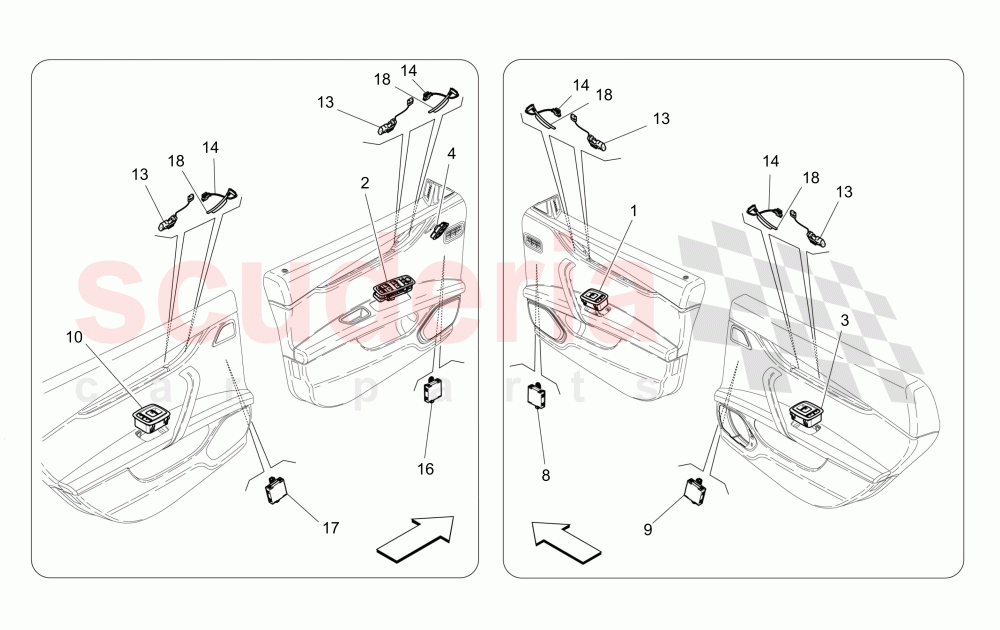 DOOR DEVICES of Maserati Maserati Ghibli (2017+) Diesel