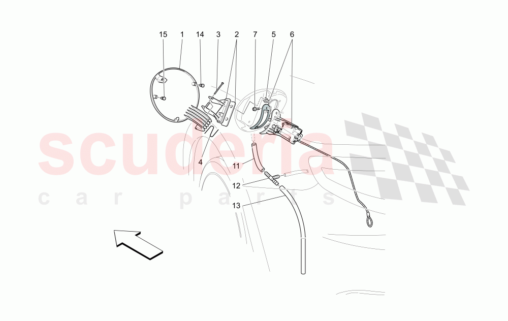 FUEL TANK DOOR AND CONTROLS of Maserati Maserati GranTurismo (2012-2016) Sport Auto