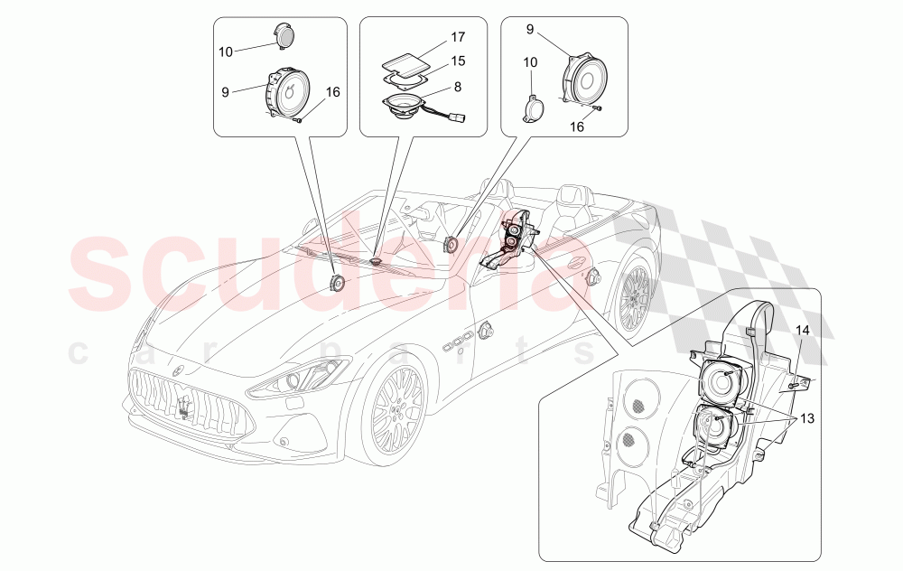 SOUND DIFFUSION SYSTEM of Maserati Maserati GranCabrio (2016+) MC