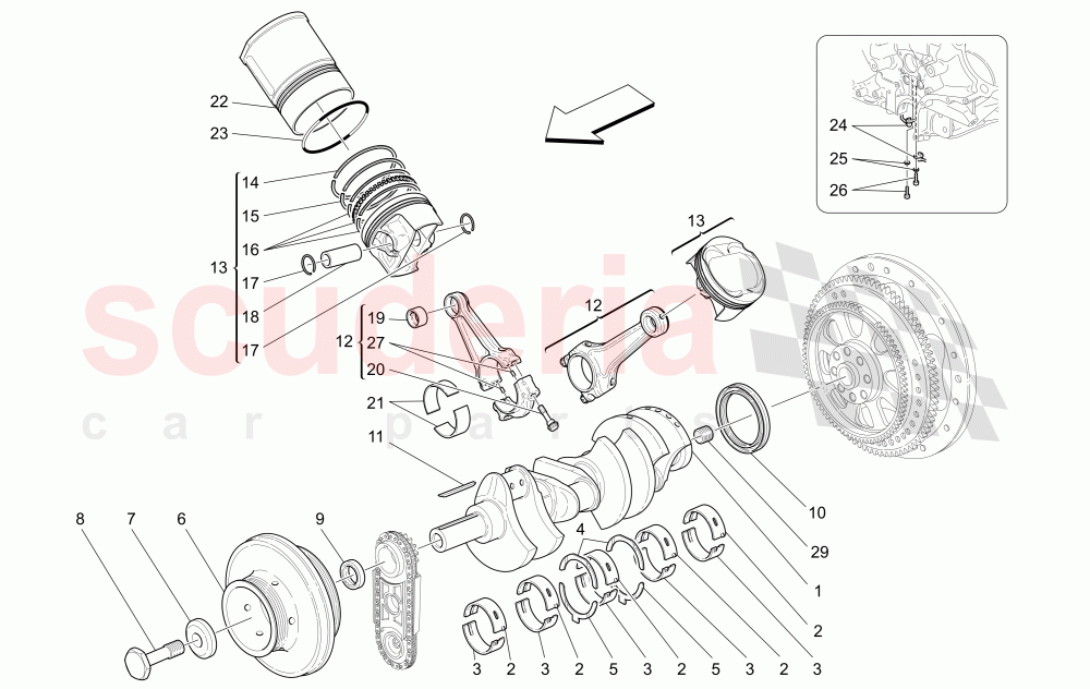 CRANK MECHANISM of Maserati Maserati GranTurismo (2012-2016) Sport Auto