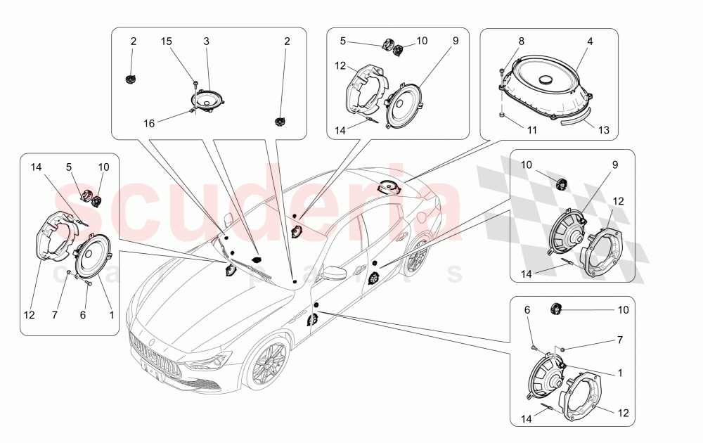 SOUND DIFFUSION SYSTEM of Maserati Maserati Ghibli (2014-2016) S Q4