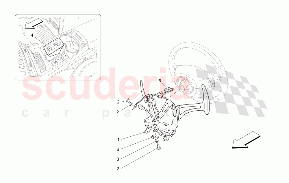 DRIVER CONTROLS FOR F1 GEARBOX (Not available with: Special Edition) of Maserati Maserati GranTurismo (2011-2012) S