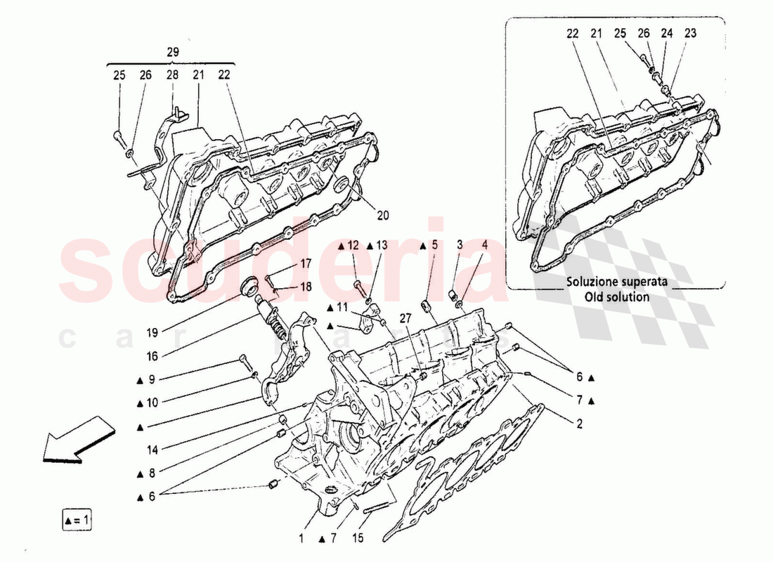 RH Cylinder Head of Maserati Maserati GranTurismo MC Stradale