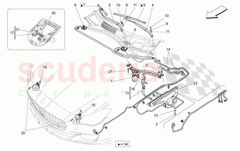 EXTERNAL VEHICLE DEVICES of Maserati Maserati Quattroporte (2017+) S Q4