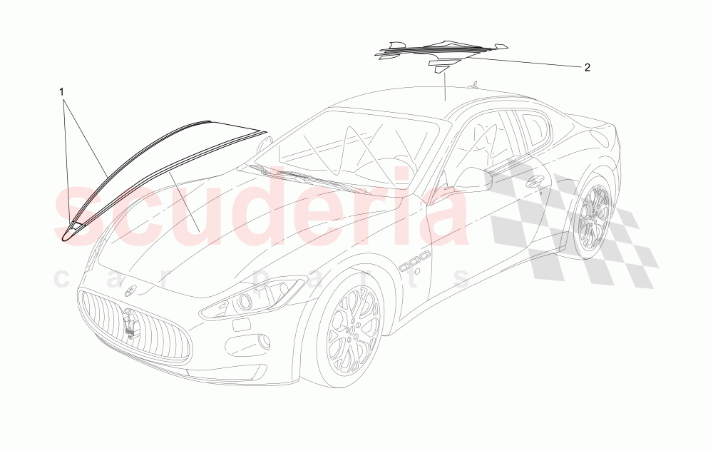 SHIELDS, TRIMS AND COVERING PANELS of Maserati Maserati GranTurismo (2008-2010) S