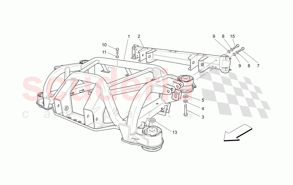 REAR CHASSIS of Maserati Maserati GranTurismo (2014+) Auto