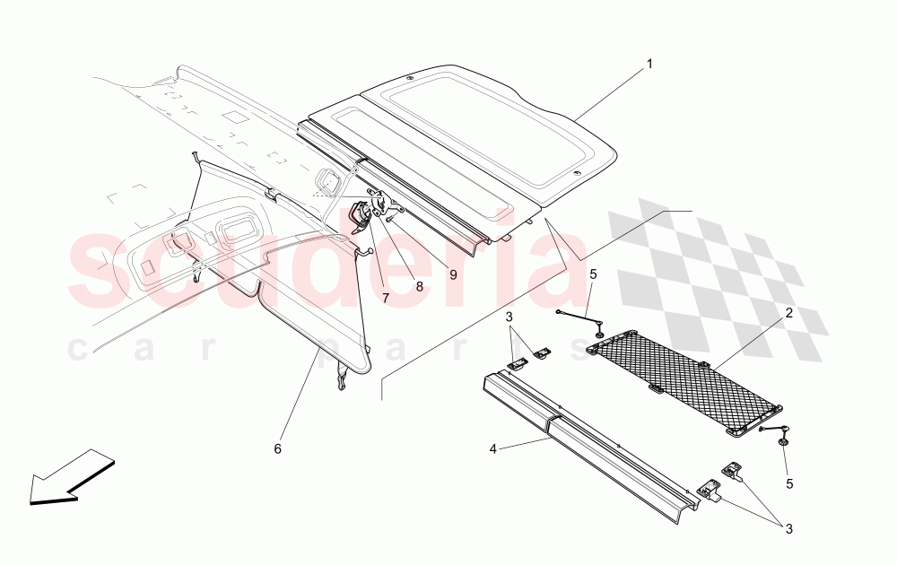 REAR PARCEL SHELF of Maserati Maserati Levante (2017+)