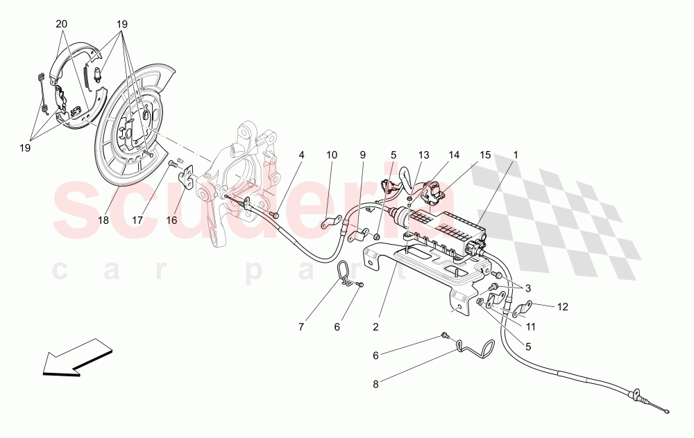 PARKING BRAKE of Maserati Maserati Ghibli (2014-2016) S Q4