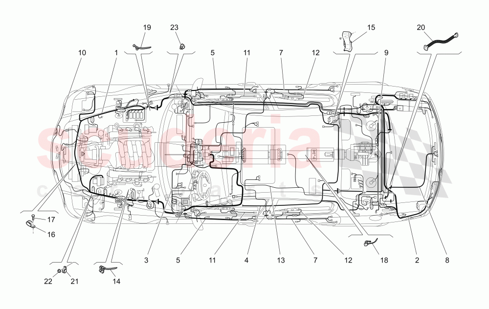 MAIN WIRING of Maserati Maserati Quattroporte (2008-2012) S 4.7